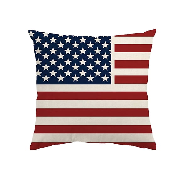 Kugisaki 4th of July Decorations Throw Pillow Covers 18x18 Stars Striped Independence Day Memorial Day Patriotic Pillowcase for Sofa Couch