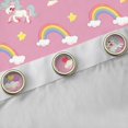 thumbnail image 4 of Feelyou Funny Cartoon Unicorn Black Out Curtains, Cute Rainbow Stars Cloud Curtains Pack of 2 (42x63 Each), Kawaii Animal Lover Bedroom Curtains, Blackout Curtains Room Decor, 4 of 6