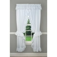 thumbnail image 2 of Ellis Curtain 2-Piece Ruffled Priscilla Window Curtain Panel Pair with ties - 80x72" White, 2 of 3