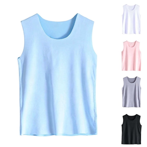 Fozruso Boys Crewneck Tank Top, Summer Sleeveless Undershirt Toddler Kids Basic Layering Tee