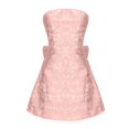 thumbnail image 6 of Strapless Jacquard Mini Dress for Women A-Line Graduation Party Dress with Back Bow and Lace-Up Corset, 6 of 9