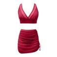 thumbnail image 3 of WILLBEST Traje de Baño con Curvas para Mujer, Bikini de Cintura Alta Sexy, Push Up, Traje de Baño Vintage de Dos Piezas, conjunto de Bikini con Estampado de Cintura Alta Fruncido Retro, 3 of 4