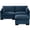 Corduroy - Stone Blue, variant on Best Choice Products 82in Modular Sectional Pillowtop Sofa w/ Ottoman & Storage - Ivory