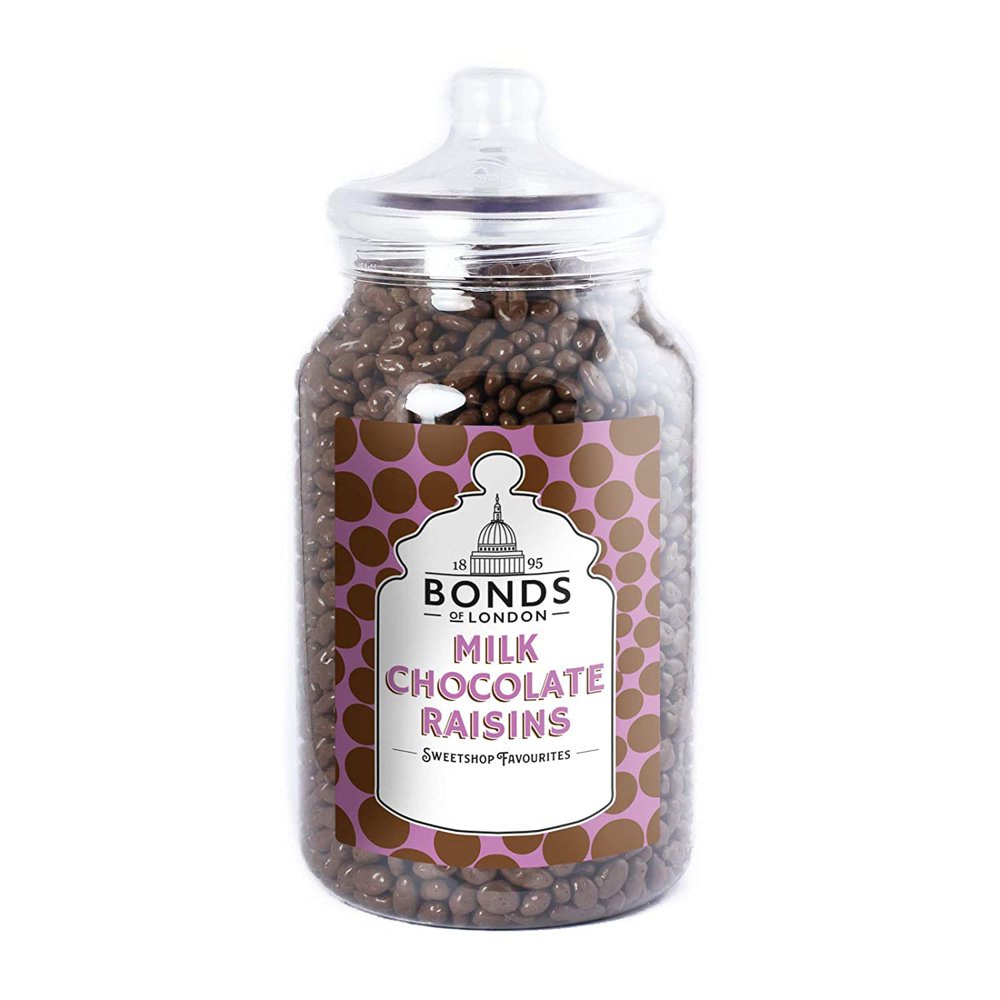 Bonds of London Milk Chocolate Raisins Jar