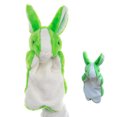 thumbnail image 2 of 1 pieza de juguete de conejo, marioneta de mano de felpa, accesorio para contar historias, accesorio de juego de roles, favor de fiesta para padres e hijos verde, 2 of 6