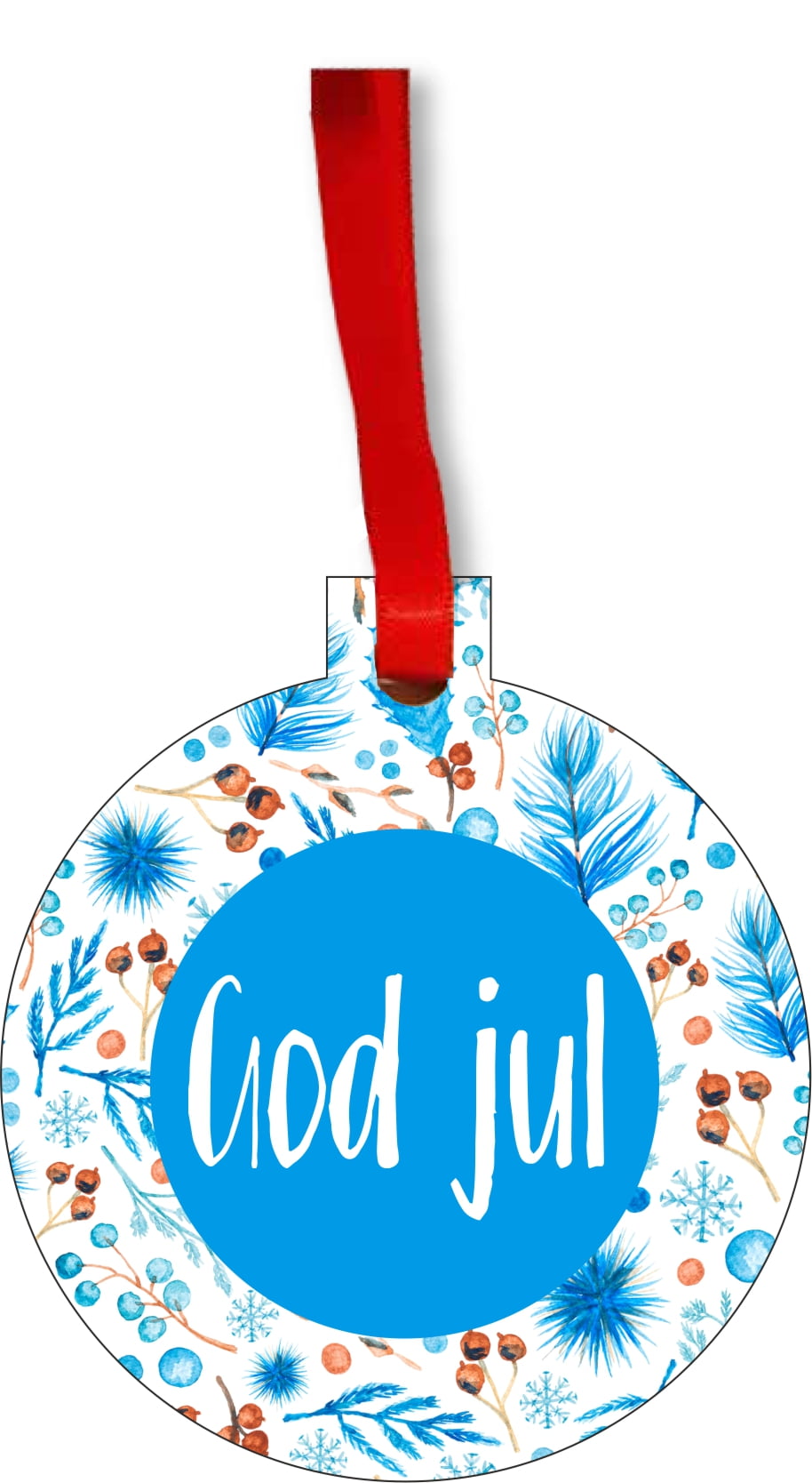 Norway Norwegian God jul Merry Christmas Tree Ornaments Ornament