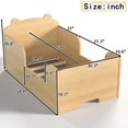 thumbnail image 4 of Bellemave Low Montessori 2-in-1 Beds, Wood Small Floor Bed Frame with Cute Ear Shaped Headboard for Aged 3-6 Years, No Box Spring Needed, Natural, 4 of 7