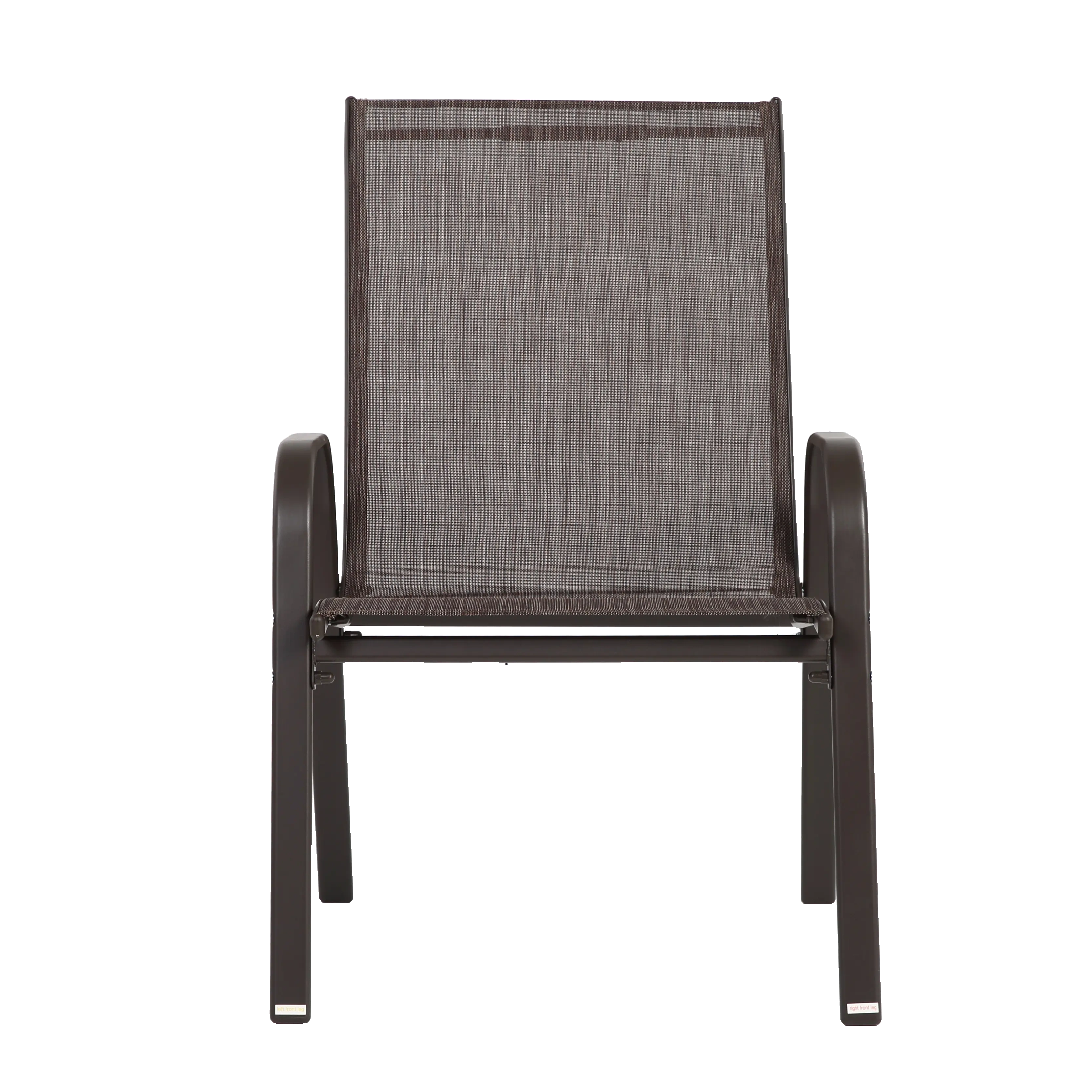 Aukfa 4 Pieces Patio Dining Chairs, Outdoor Bistro Chairs w/ High Backrest for Garden Patio,Brown