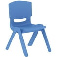 thumbnail image 5 of Homelala - Blue - Kids Size Plastic Side Chair 12" Seat Height Childs Chair Childrens Room School No Arm Arms Armless Molded Plastic Seat Stackable, 5 of 6