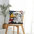thumbnail image 5 of Fuzoiu American Bald Eagle Print Square Pillow Cover,Hidden Zipper Design,Luxury Square Pillow Case, Throw Pillow,Couch Cushion-20"x20", 5 of 7