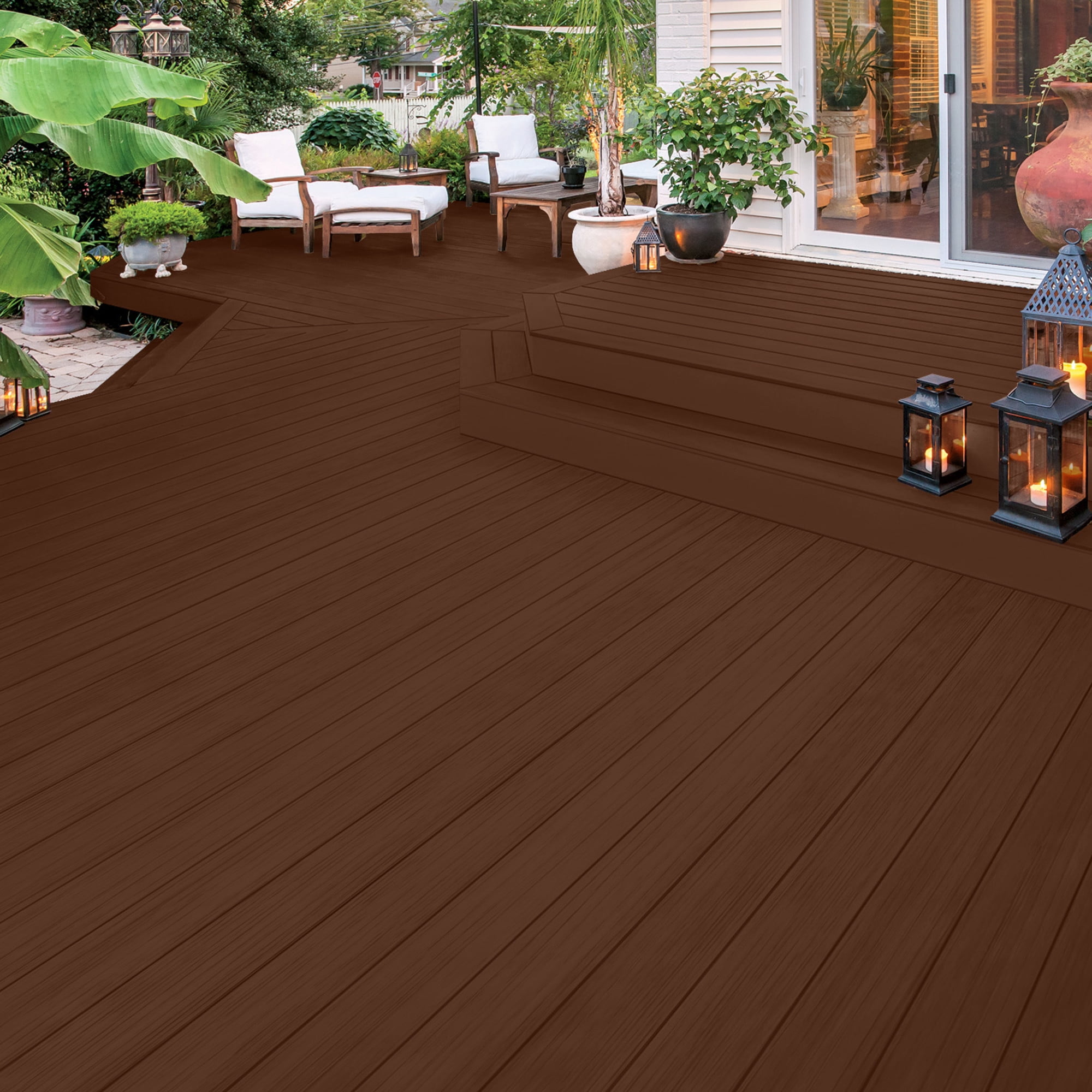 (2 pack) Olympic Maximum 1 Gallon SC-1069 Russet Solid Color Exterior Stain and Sealer in One