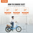 thumbnail image 2 of VEVOR Triciclos para adultos, bicicletas de tres ruedas de 26 pulgadas, triciclos de 3 ruedas, bicicleta de crucero de acero al carbono con canasta y asiento ajustable, triciclos de compras, 2 of 9
