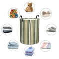 thumbnail image 4 of Fotbe Colourful stripes Pattern Laundry Basket with Handles, Waterproof Large Laundry Hamper, Wash Bag for Corner Dorm, Rolling Laundry Basket with Handles-Small, 4 of 6