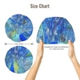 thumbnail image 5 of Rateoe Peacock Pattern Silk Satin Hair Bonnet for Sleeping, Adjustable Sleep Cap Turban for Women , Curly Straight Hair Long Large Braid, 5 of 6