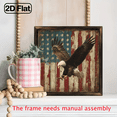 thumbnail image 6 of 2D Flat 1pc Patriotic Wooden Wall Art, 8x8 inches - Majestic Eagle Soaring Over Vintage American Flag, Ideal for Home Office Decor, Perfect Gift for Wildlife Enthusiasts, Modern Style, Wall-Mounte, 6 of 9