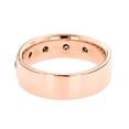 thumbnail image 2 of Rings Blue 0.3 Ctw Diamond Wedding Band Men Comfort Fit Five Stone Ring (Rose Gold Size 11), 2 of 3