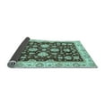 thumbnail image 2 of Ahgly Company Indoor Round Oriental Light Blue Traditional Area Rugs, 4' Round, 2 of 4