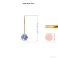 thumbnail image 2 of ANGARA Natural 1.8 ct Tanzanite and Diamond Leverback Drop Earrings in 14K Rose Gold for Women (Size-6mm) | December Birthstone, Anniversary, Jewelry Gift for Women | Natural Tanzanite Earrings, 2 of 6