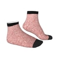 thumbnail image 3 of Bingfone Rose Gold Pink Glitter Design Patterned Men'S Women'S Casual Cotton Socks, 3 of 9