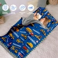 thumbnail image 3 of Kainsy Custom Toddler Nap Mat for Daycare - Personalized Name Kids Nap Mats for Personalized Kindergarten Boys Sleeping Bag with Pillow Blanket Set, Thick Padded Easy Roll Up Blue Cars, 3 of 9
