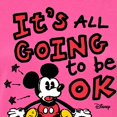 thumbnail image 3 of Disney - Mickey Mouse - It's All Going to be OK - Juniors Fitted Graphic T-Shirt, 3 of 5