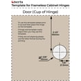 thumbnail image 6 of Berta Half Overlay Solf Close Frameless Cabinet Door Inset Hinges (60 Pack), 6 of 7