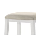 thumbnail image 3 of Taburete alto en mostrador blanco de 17 pulgadas con asiento acolchado, 3 of 5