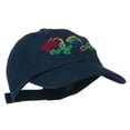 thumbnail image 5 of Outlined Dragon Embroidered Washed Cap - Navy OSFM, 5 of 5