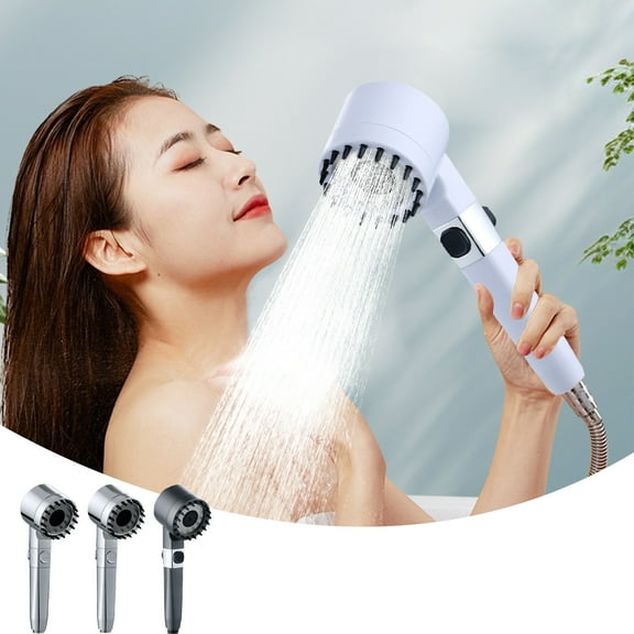 RFUGUG Filtered Shower Head with Handheld, High Pressure Water Flow and 3 Spray Modes Massage Shower Head with Filter, Power Wash for Hard Water, Showerhead with ON/OFF Switch for Pets Bath