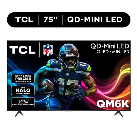 TCL 75" QM6K Series QD-Mini LED QLED 4K UHD Smart TV with Google TV (NEW 2025) 75QM6K