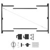 Adjust-A-Gate No-Sag Adjustable Steel Wide Width Full-Frame Kit for 60"-96" Fence Openings