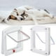 thumbnail image 5 of Puerta para mascotas para gatos y perros, adaptador de solapa para gatos, resistente al agua, con cerradura giratoria de 4 direcciones para gatos, perros pequeños, color blanco, 5 of 5