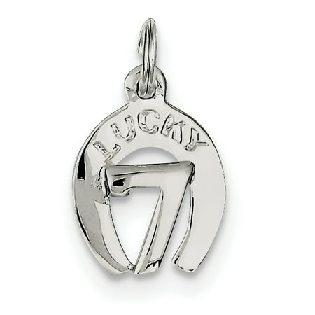 - Sterling Silver Lucky 7 Horseshoe Charm