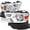 Chrome Housing Clear Lens, variant on Spec-D Tuning Chrome LED Tube Headlights Compatible with 2019-2024 Dodge Ram 1500, Left + Right Pair Headlamps Assembly