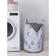 thumbnail image 3 of Floral Laundry Bag, Lilac Tones Peduncles Hand Picked Flowers Sketch Style Pattern, Hamper Basket with Handles Drawstring Closure for Laundromats, 13" x 19", Ceil Blue Multicolor, by Ambesonne, 3 of 4