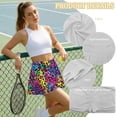 thumbnail image 6 of Xoenoiee Colorful Leopard Print Womens Tennis Skirt Pleated Athletic Skorts with Pockets Shorts High Waisted Golf Skirts for Workout Running Casual, Size 2XL, 6 of 7