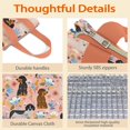 thumbnail image 4 of Dachshund and Flower Insulated Lunch Bag for Women & Adults,Large Portable Soft Cooler Lunch Bag,Thermal Food Storage Tote with Pearl Cotton,8.66L,8.75x5.75x9.5 Inch, 4 of 6