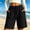 Black, variant on Casual Solid Color Drawstring Shorts, Double Pocket 5 Inch Bottoms, Womens Summer Casual Solid Color Versatile Double Pocket Drawstring Five Quarter Pants