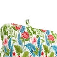 thumbnail image 4 of Jordan Manufacturing 74" x 22" Carena Multi White Floral Rectangular Outdoor Chaise Lounge Cushion with Ties and Hanger Loop, 4 of 10
