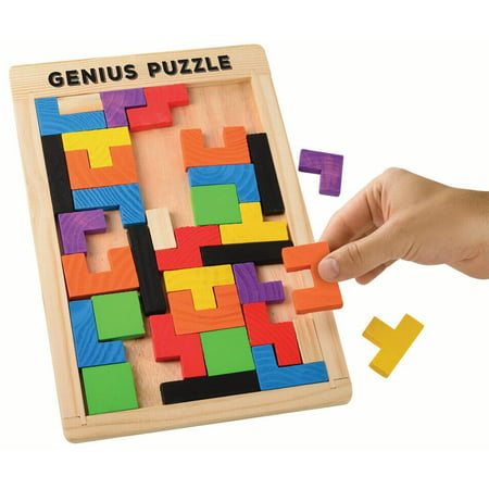 Wooden Building Block Puzzle Game Pattern Tangram Jigsaw Educational Kids 40 (Best Jigsaw Puzzle Maker)