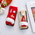 thumbnail image 6 of Plush Case for Samsung Galaxy Z Fold 3, Cute 3D Christmas Hat Case Soft Faux Lambswool Cover Fashion Shockproof Cover Cartoon Case Girl Furry Phone Cover for Samsung Galaxy Z Fold 3, Red, 6 of 6