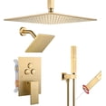 thumbnail image 3 of Shower Faucet Set Matte  Shower System Push Button Diverter Shower Faucet with in Handheld Ceiling Mount  Shower Head with  Wall Mount Shower Head, 3 of 5