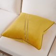 thumbnail image 4 of Funda de cojín de terciopelo con líneas de rayas de cuero dorado de 18 X 18 pulgadas, funda de almohada moderna de lujo, almohada decorativa para sofá, sala de estar, dormitorio, coche Namotu CZJJ-ZC106-3, 4 of 7