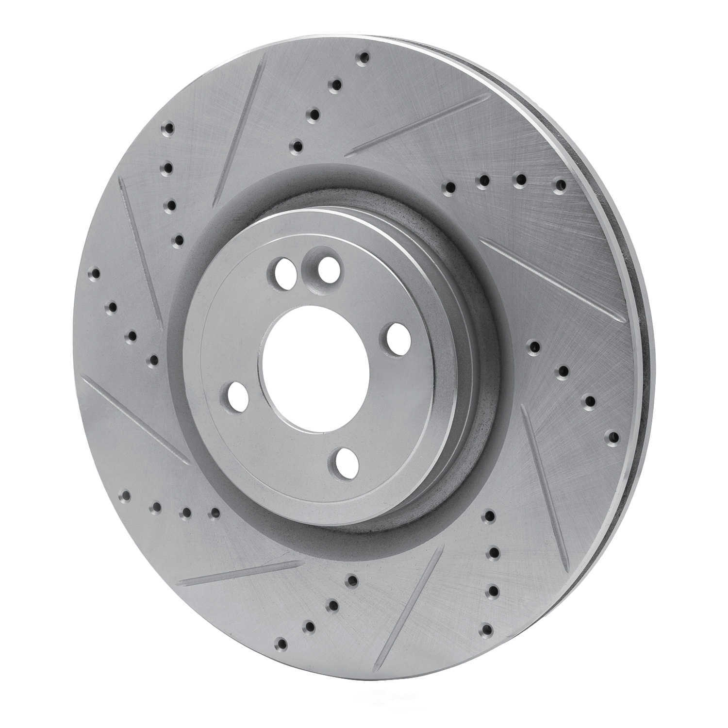 Dynamic Friction Company 631-32014L DFC Brake Rotor - Drilled And Slotted - Silver