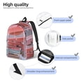 thumbnail image 4 of Vsdgher Pastel Pink Beach Cafe Print Canvas Backpack Travel Rucksack Unisex Knapsack 15.7/17.7Inch Laptop Backpack for Work,College -Small, 4 of 5