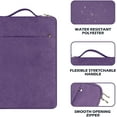 thumbnail image 5 of RAINYEAR 14 Inch Laptop Sleeve Case Compatible with 14" Notebook Computer Chromebook Tablet,Handbag with Handle Strap Front Pocket Padded Briefcase Polyester Waterproof Cover Protective Bag, Purple, 5 of 7