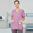 thumbnail image 4 of V-Neck Scrub Tops Women - Stretchy Pocket Nurse Scrubs with Medical Uniform Fit 2025 3XL Polyeste, 4 of 4