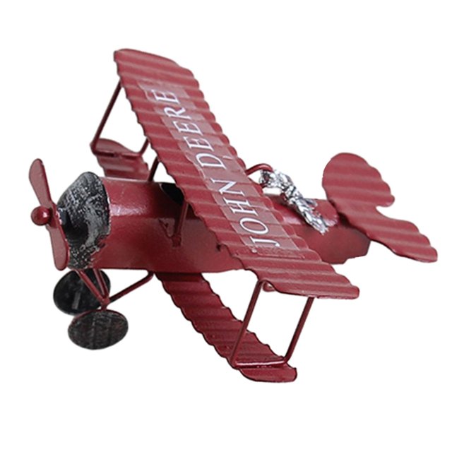 Biplane Metal Model Ornament Photo Props Great Souvenir Office Handmade Airplane