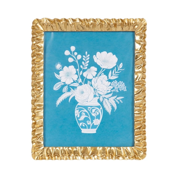 DesignOvation – 8x10 Picture Frame – Scalloped Gold Tabletop Photo Frame