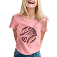 thumbnail image 3 of yunLCZ Women Shirts Women Daily Casual Printed Short Sleeve O Neck T Shirt Tops, 3 of 4